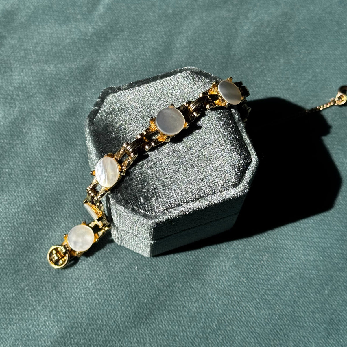 Vintage Gold Mother of Pearl Bracelet