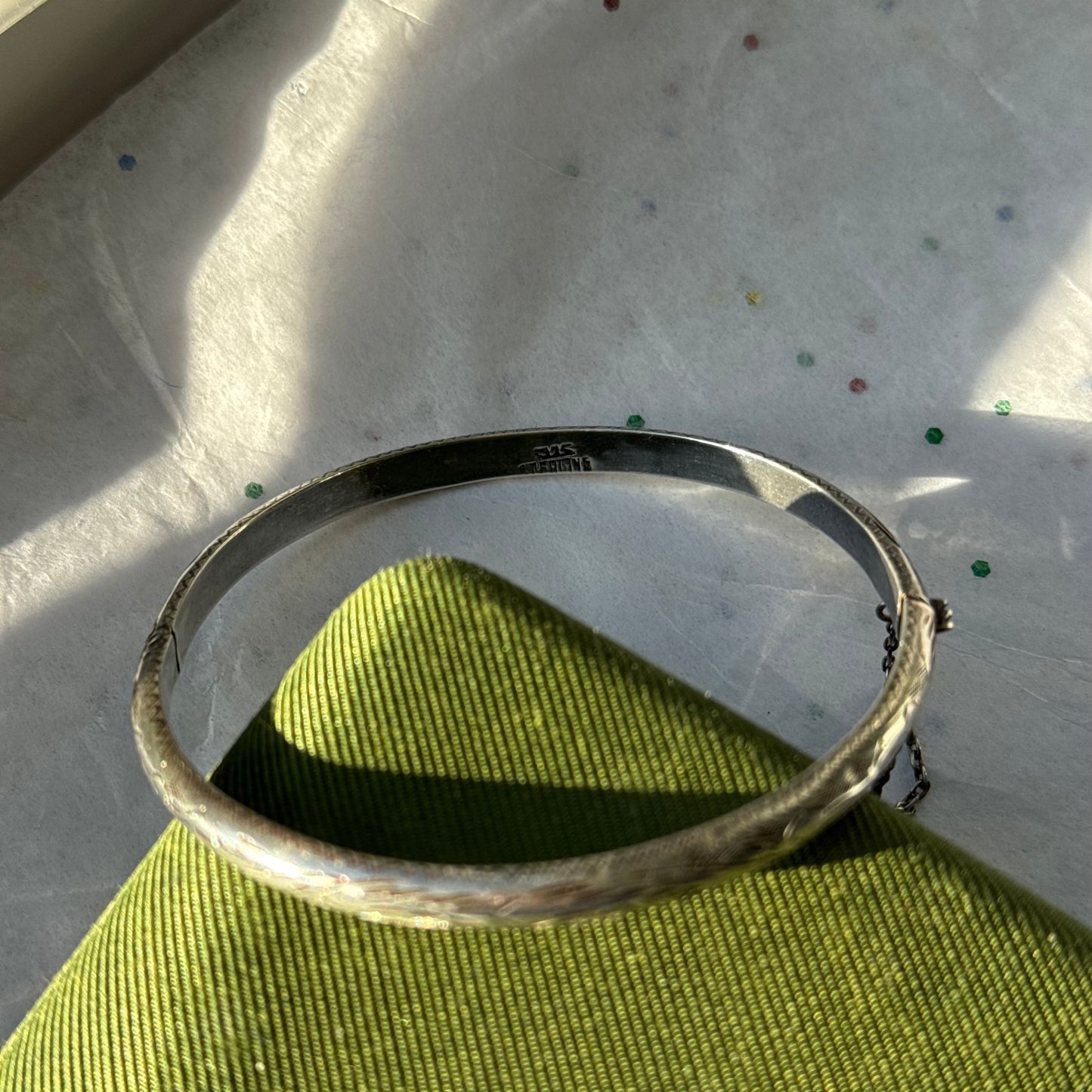 Vintage 925 Sterling Silver Bangle Bracelet