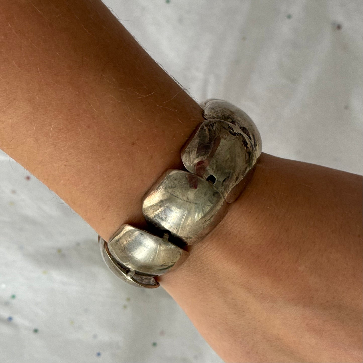 Vintage Chunky Silver Bracelet