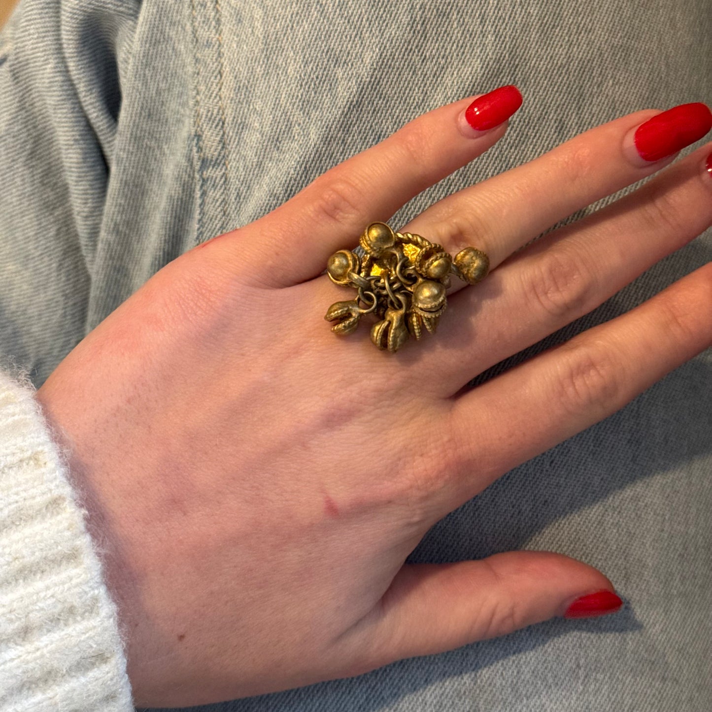 Vintage Gold Jingle Ring