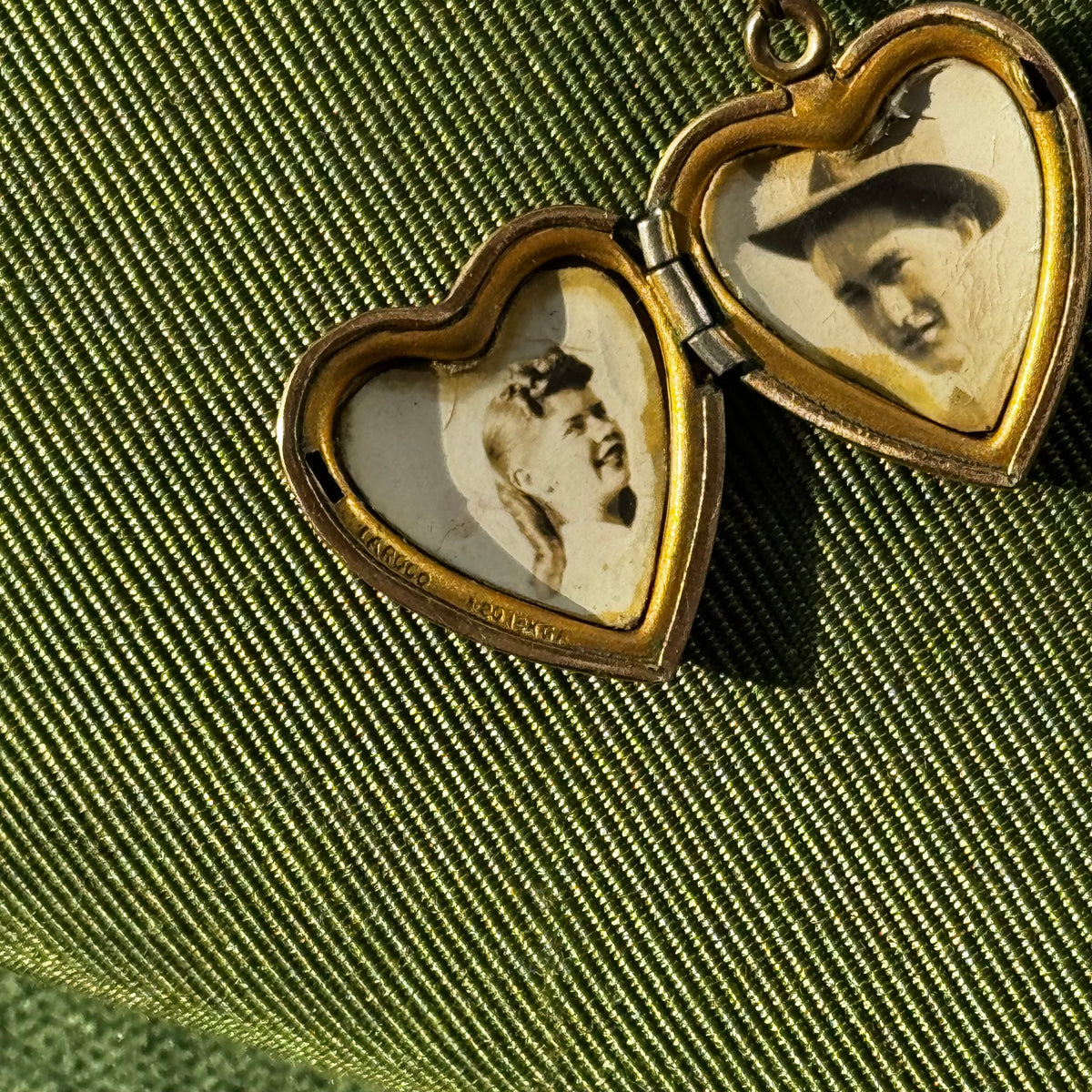 Antique Gold Filled Heart Locket Necklace