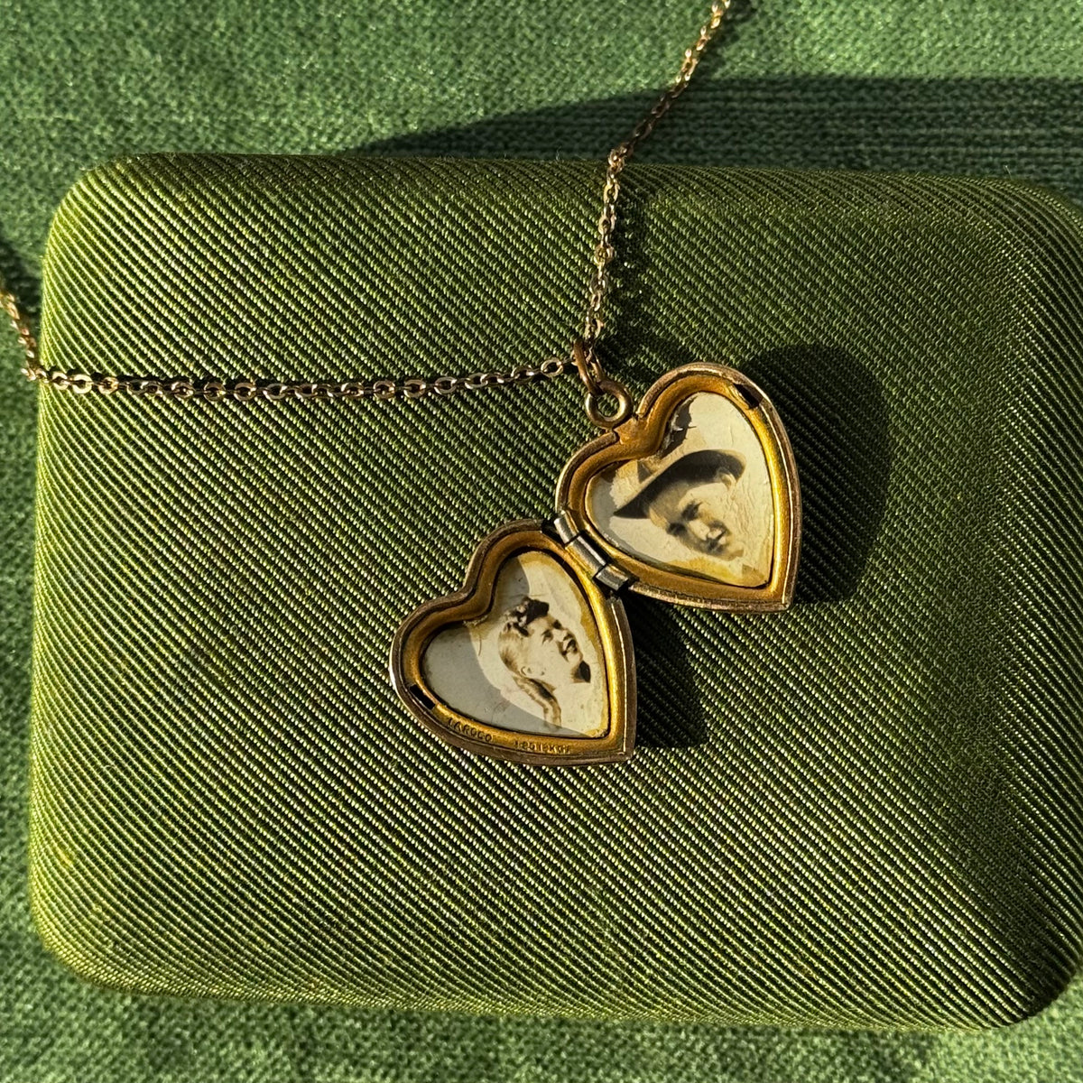 Antique Gold Filled Heart Locket Necklace