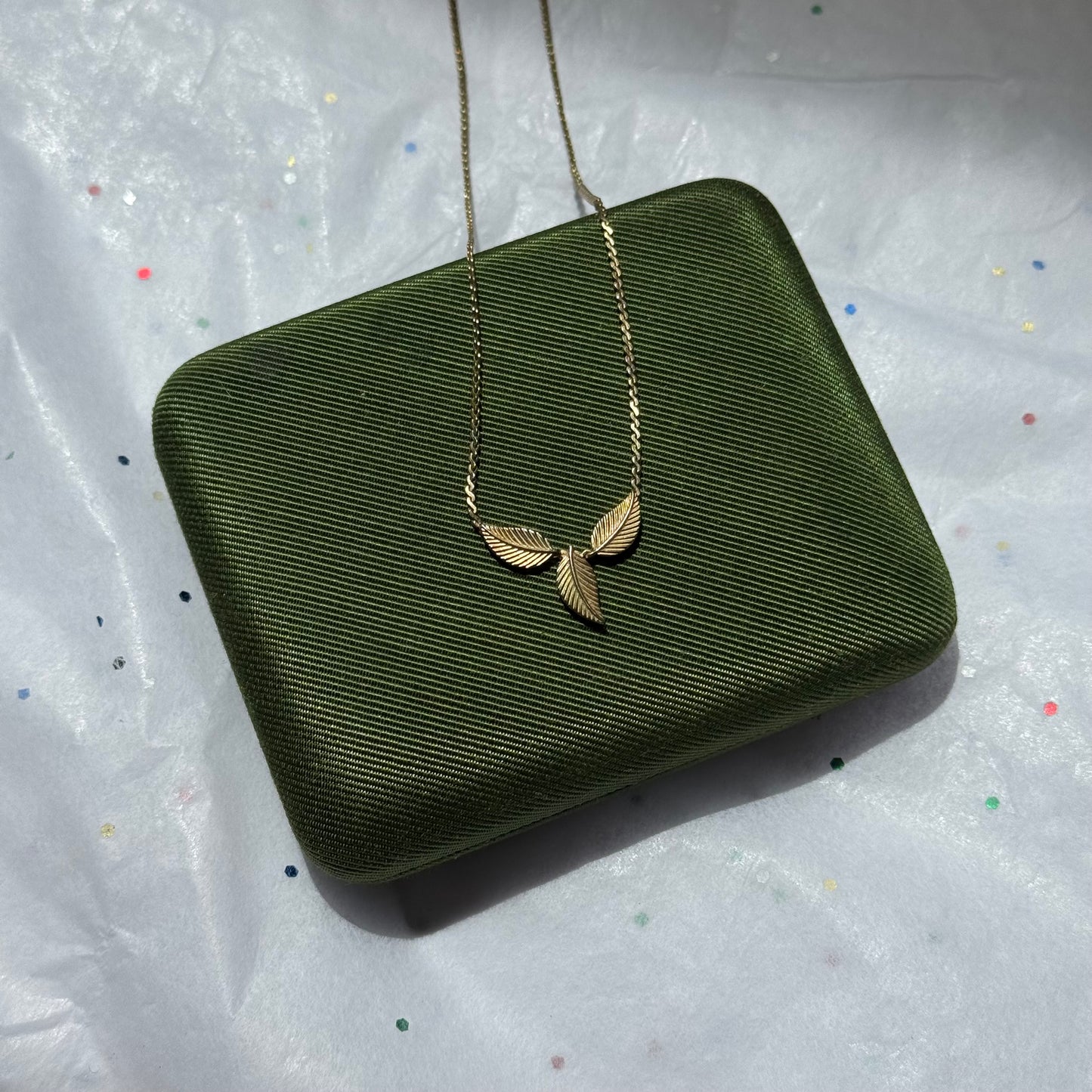 Vintage Gold Leaf Necklace
