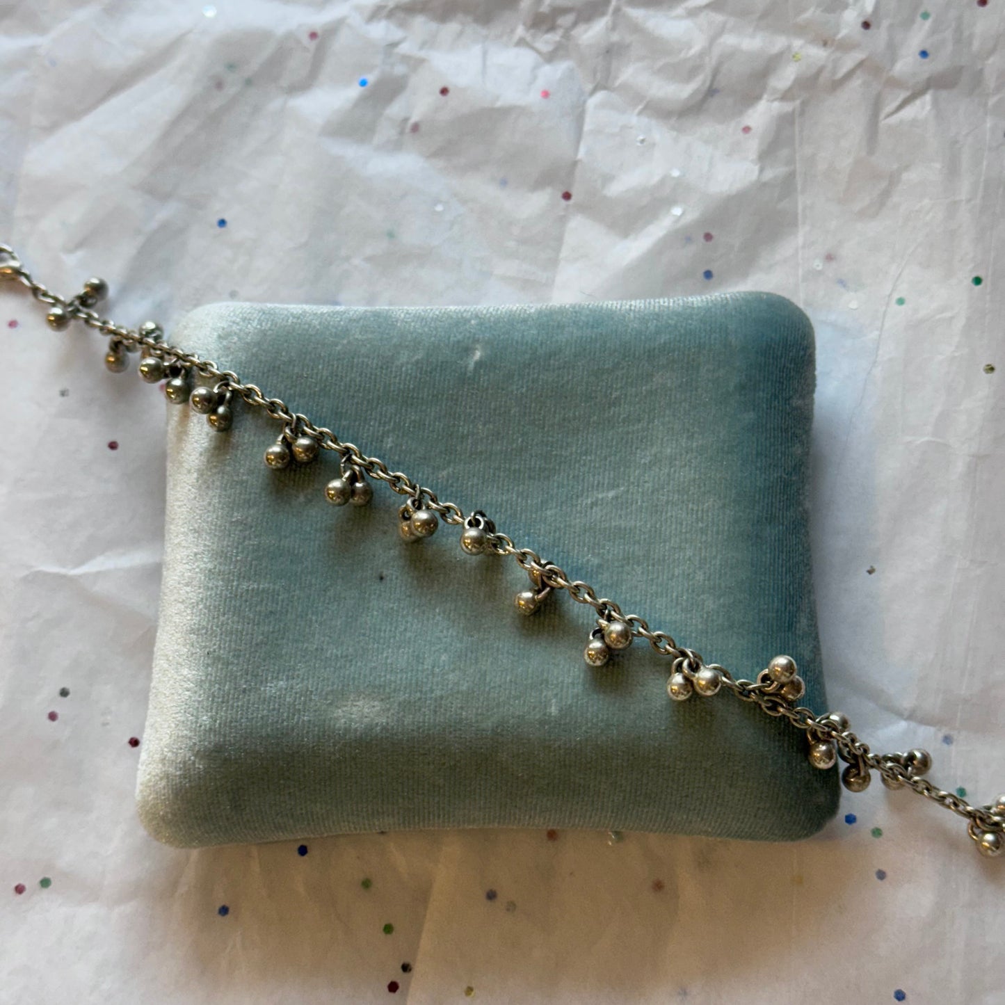 Vintage Silver Dangle Anklet Ankle Bracelet