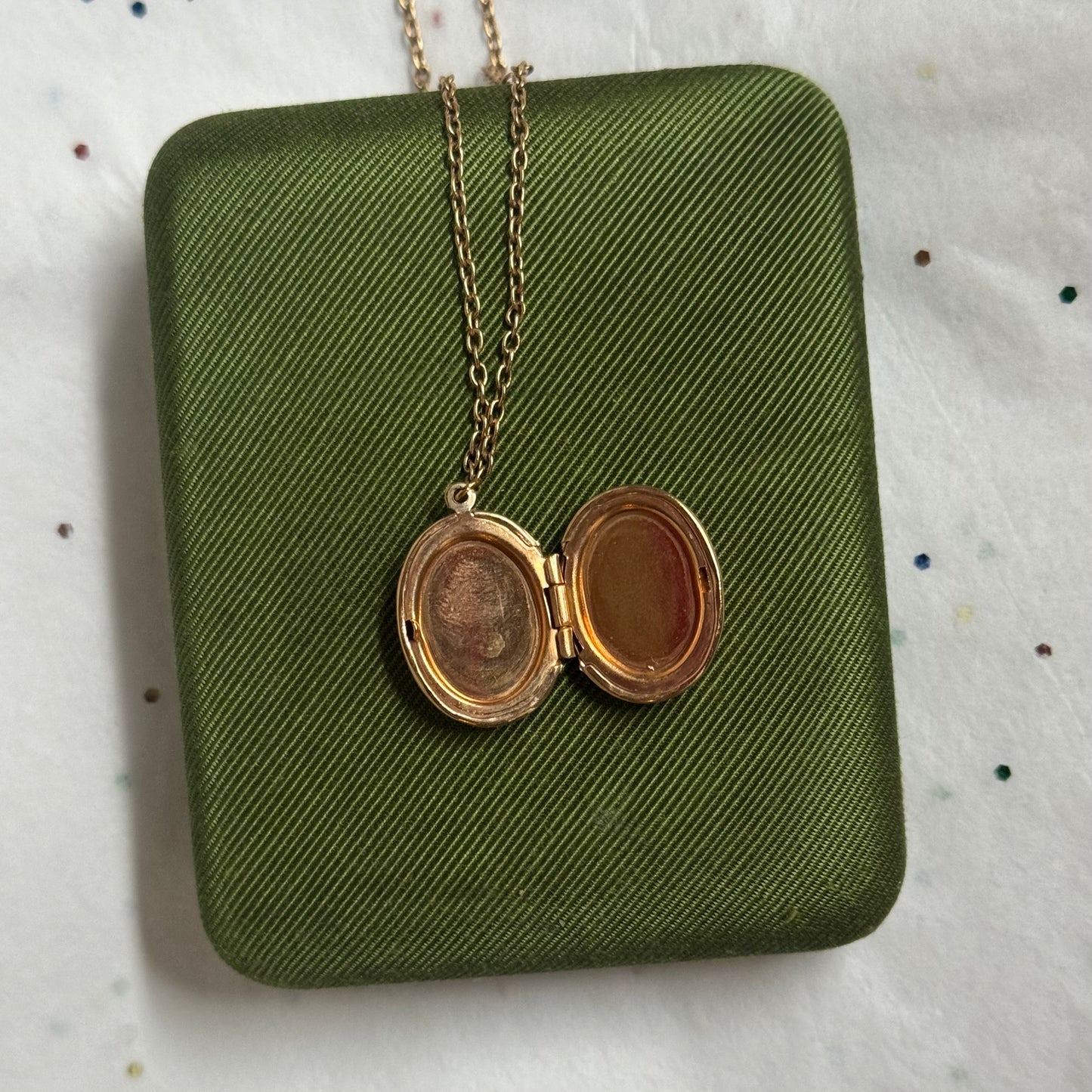 Vintage Two-Tone Locket Necklace