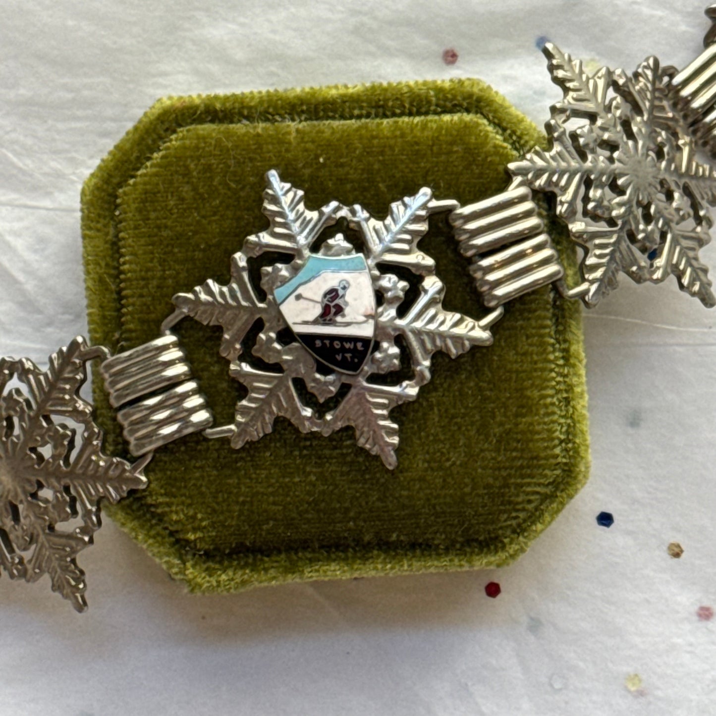 Vintage Silver Snowflake Bracelet