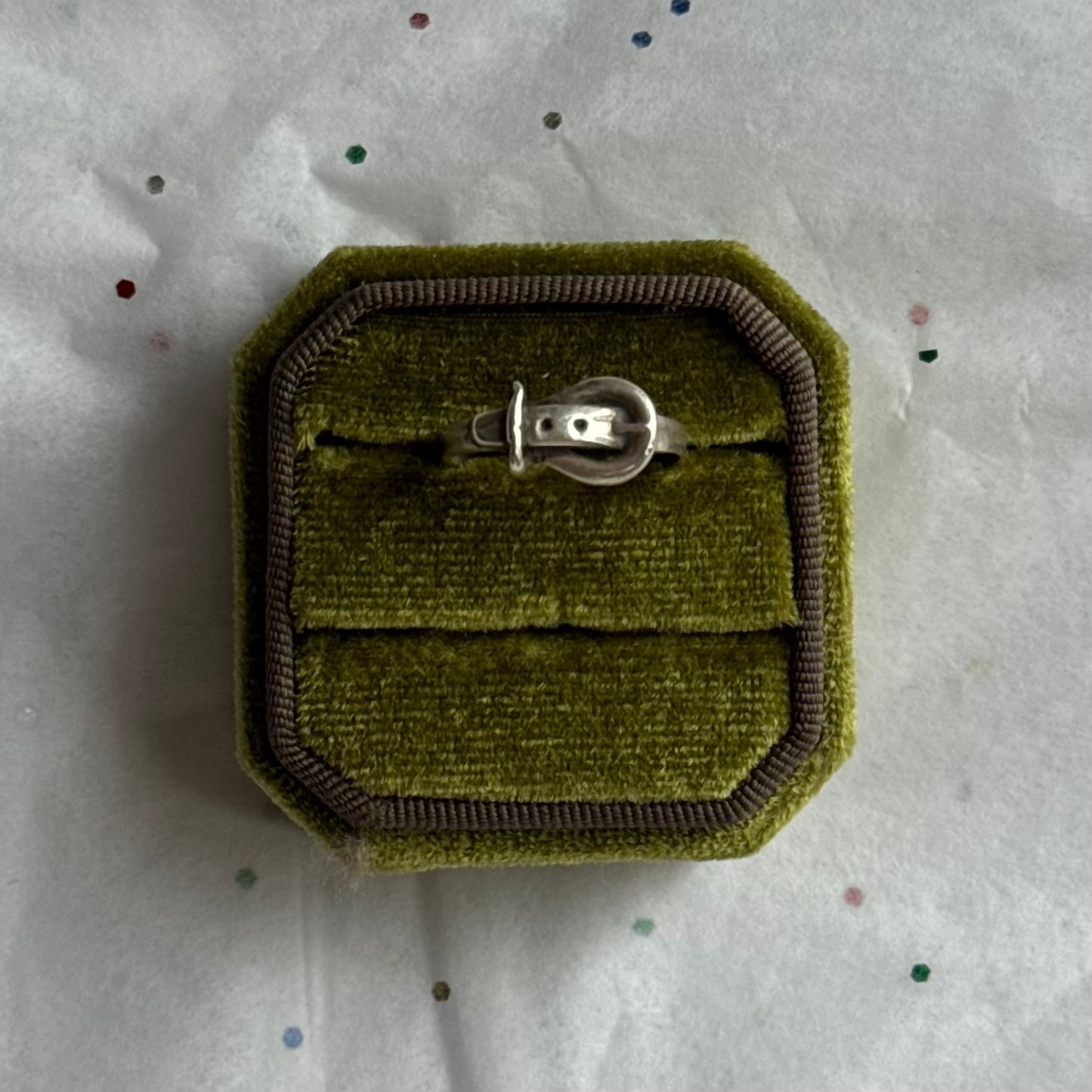 Vintage Sterling Silver Belt Buckle Ring
