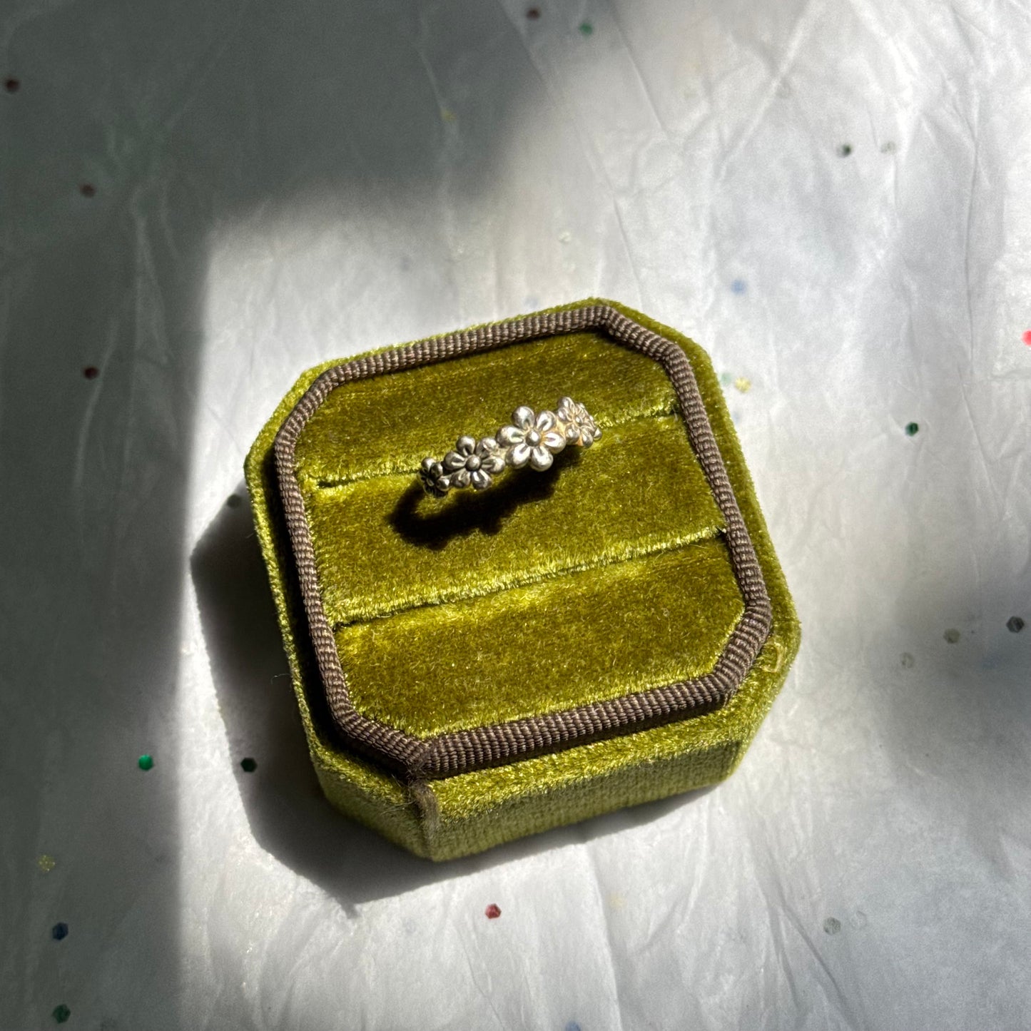 Vintage Sterling Silver Flower Ring