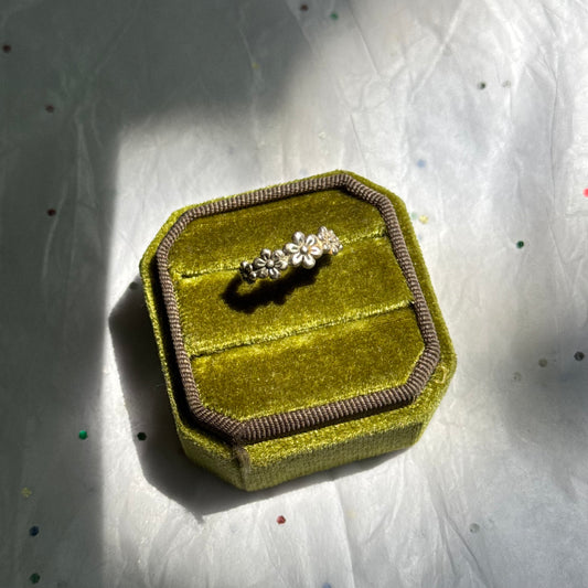 Vintage Sterling Silver Flower Ring