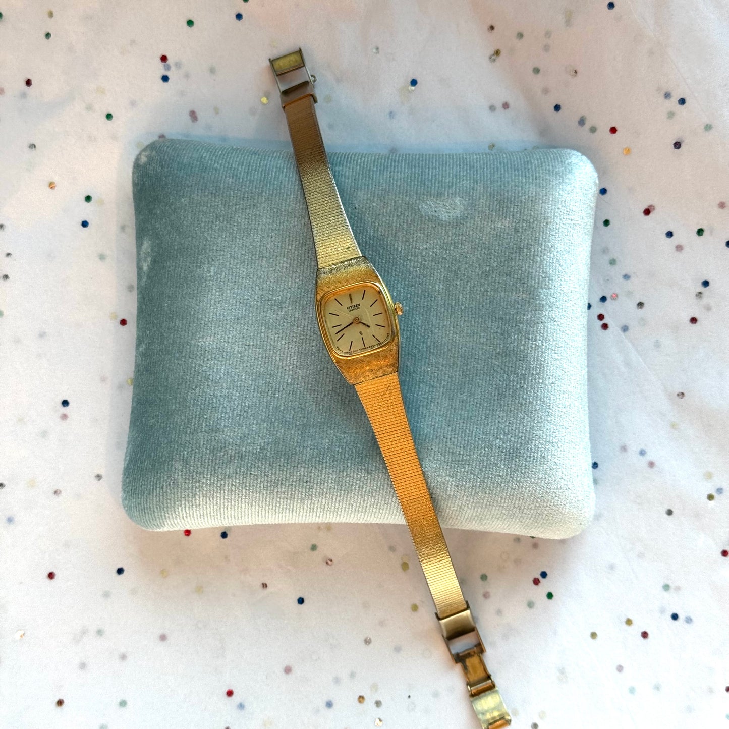 Vintage Gold Square Face Citizen Watch