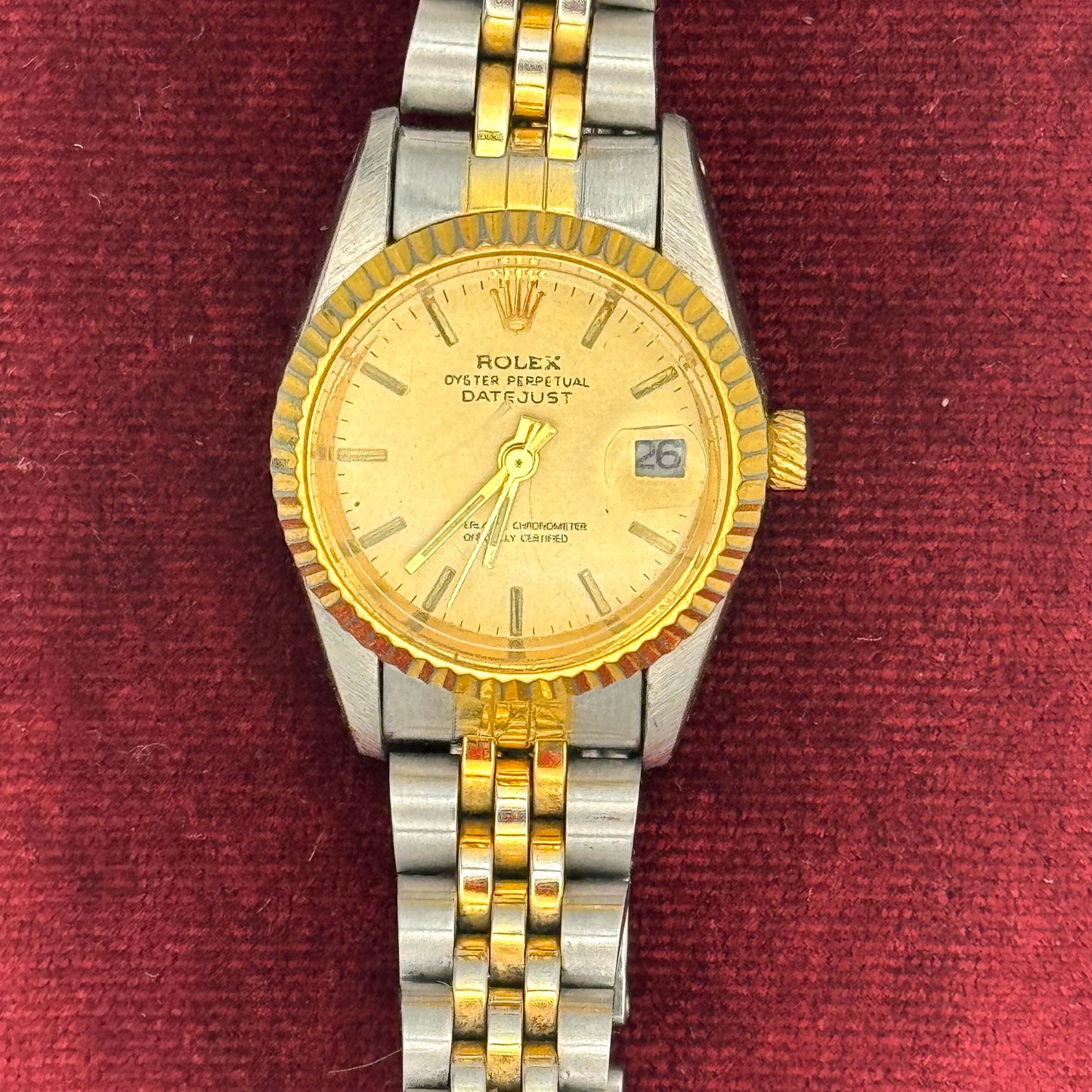 Vintage Two Tone Replica Rolex Watch