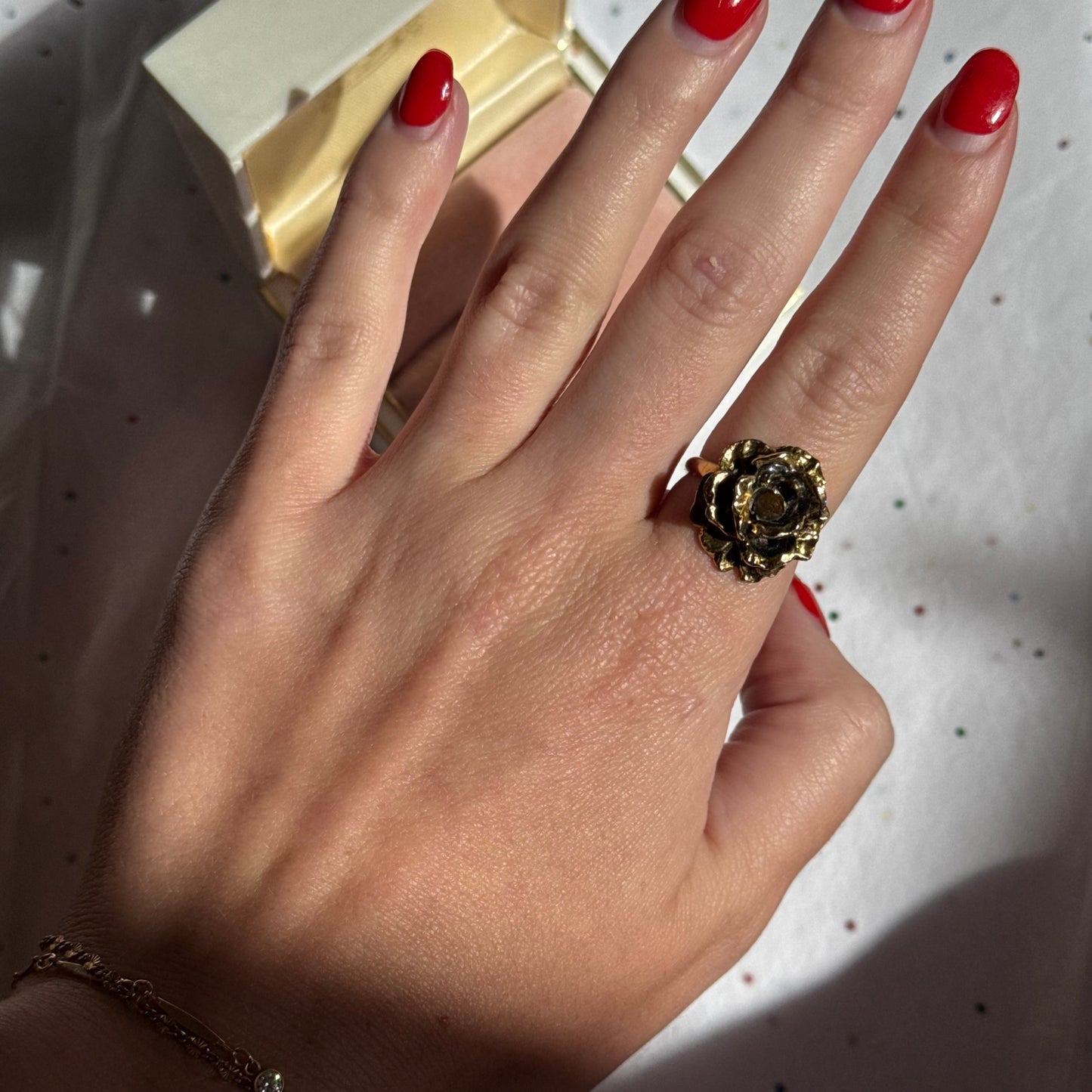 Vintage Gold Rose Ring