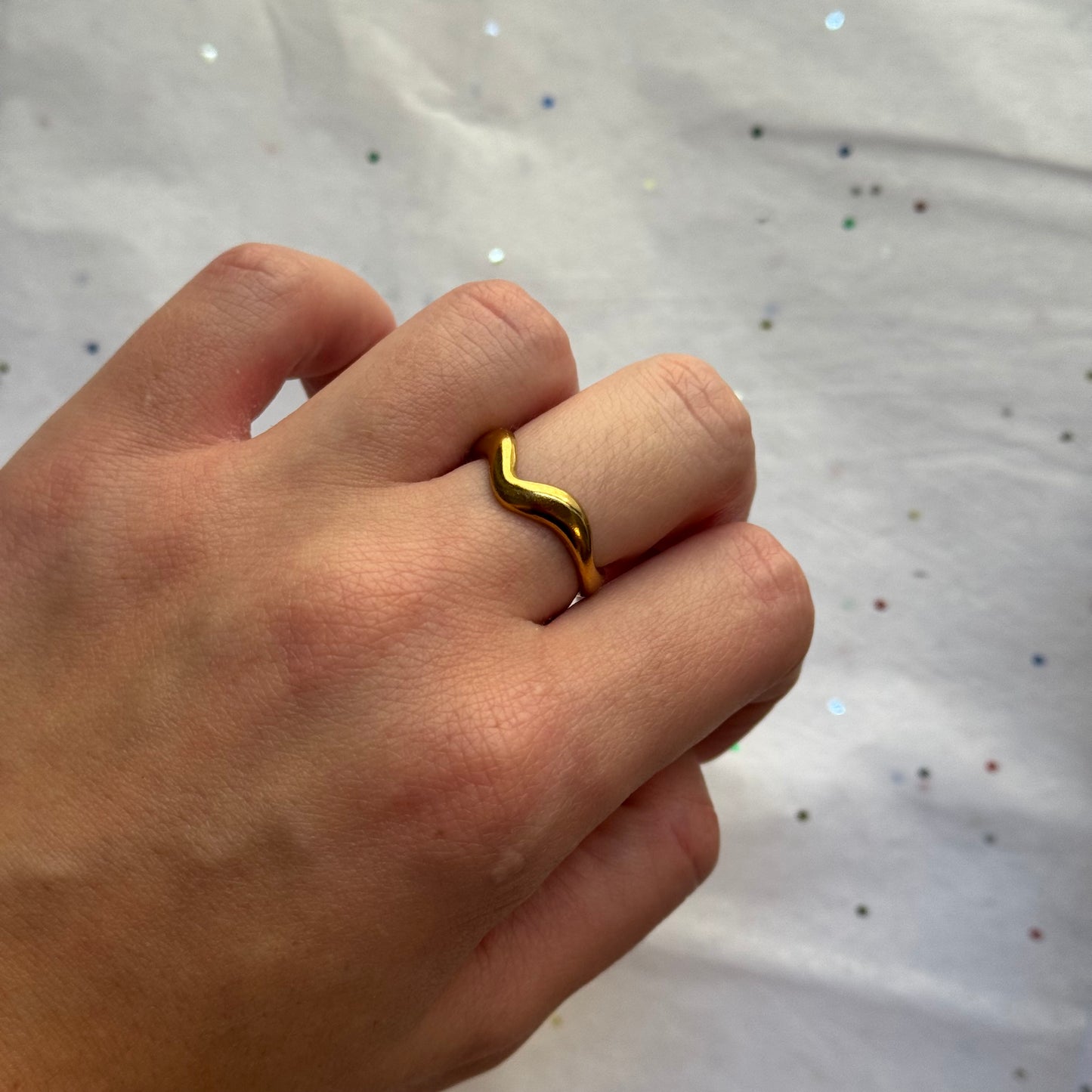 Gold Wave Ring