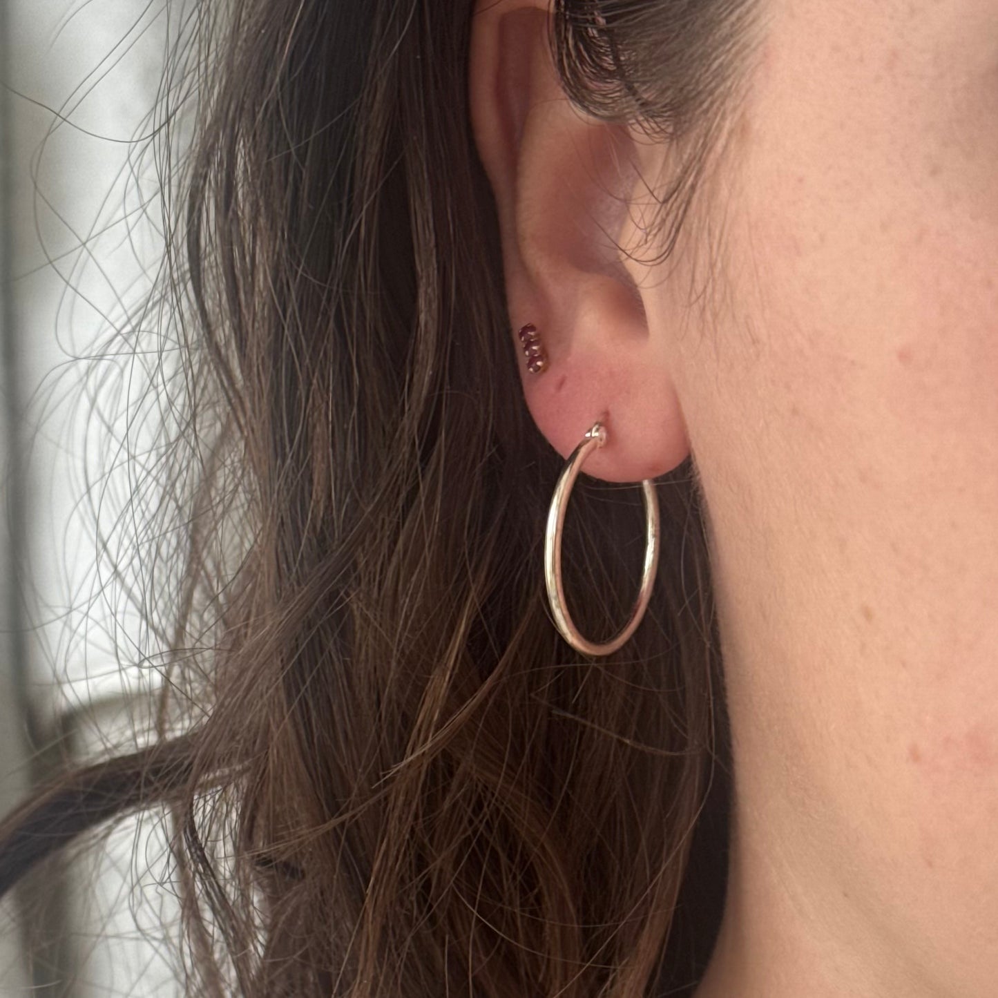 Vintage Sterling Silver Hoop Earrings