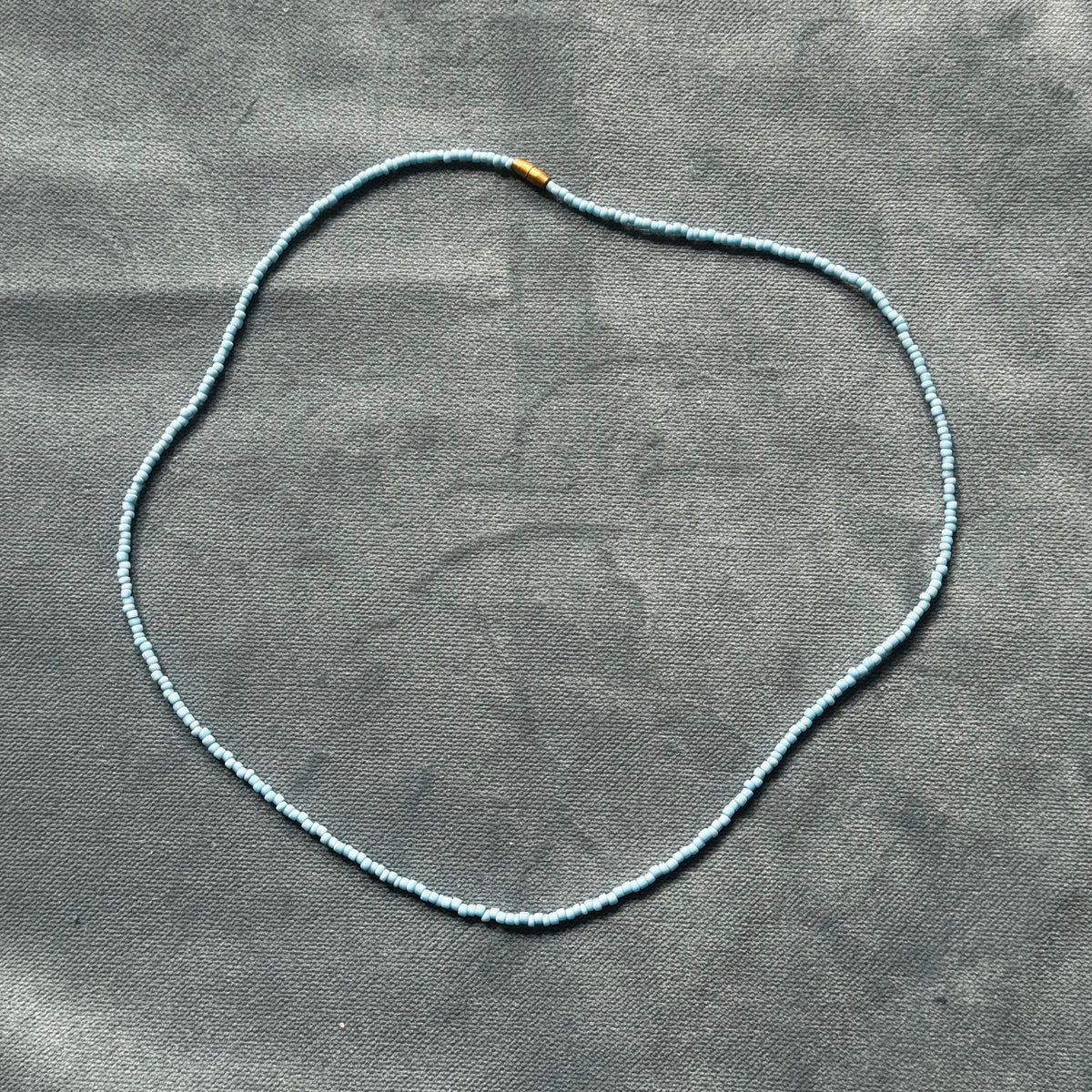 Vintage Blue Beaded Necklace