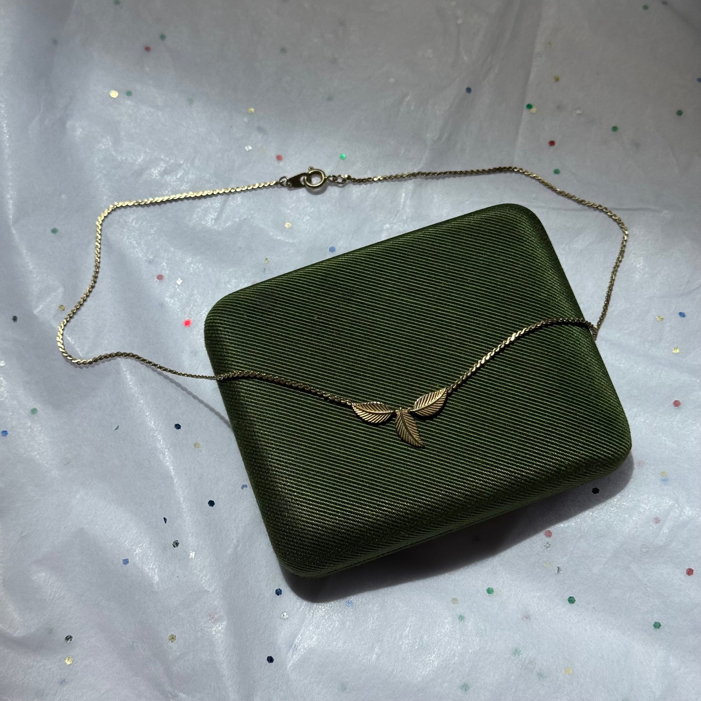 Vintage Gold Leaf Necklace