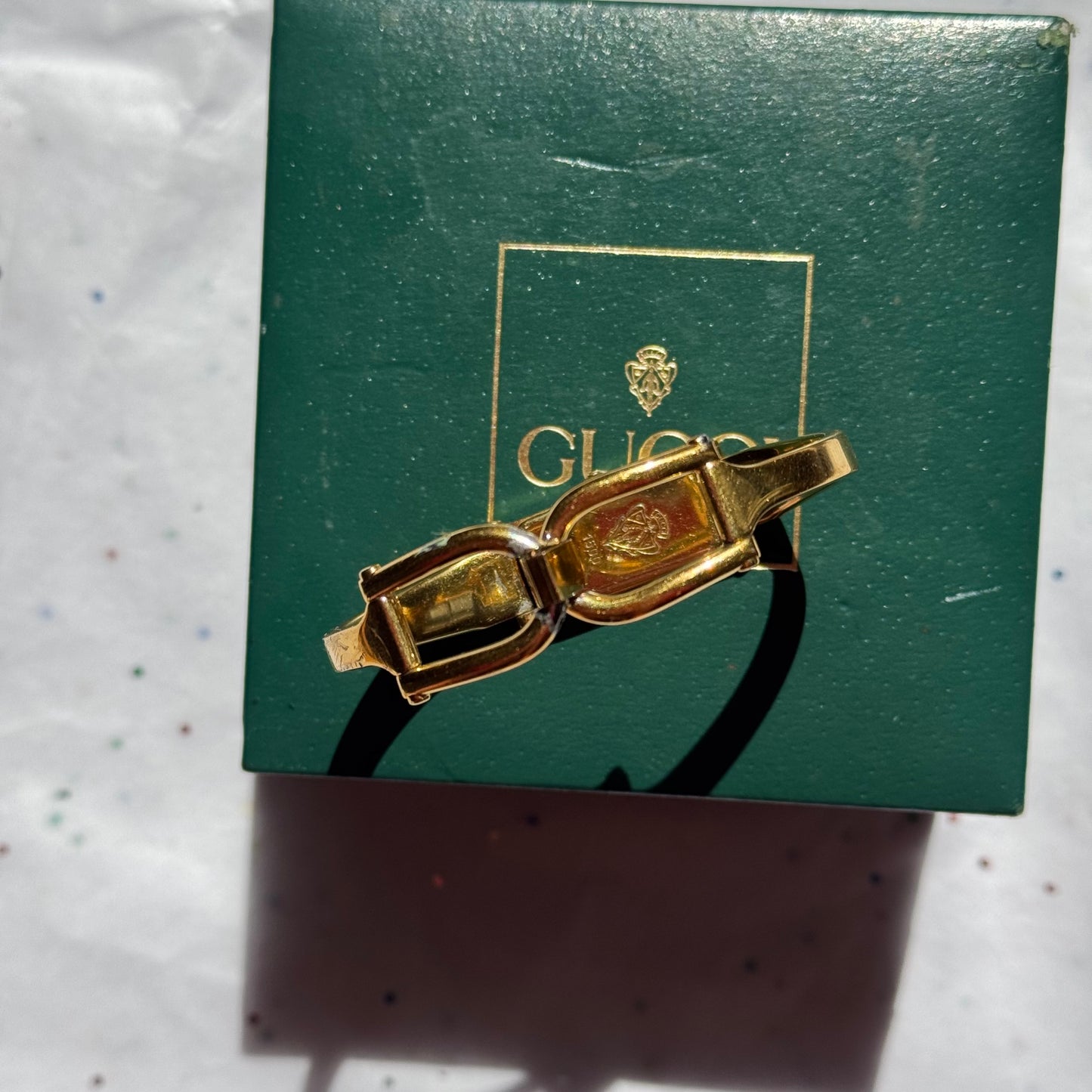 Vintage Authentic Gucci Running Gold Horsebit 1500L Watch