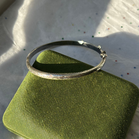 Vintage 925 Sterling Silver Bangle Bracelet