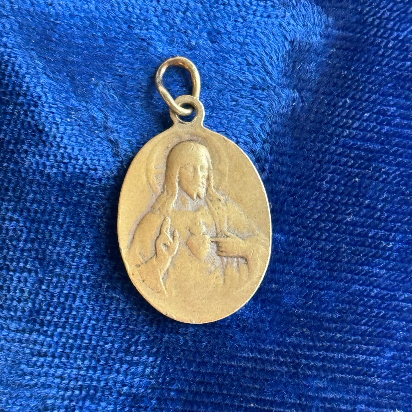 Vintage Gold Tone Jesus Pendant - Sourced in Paris