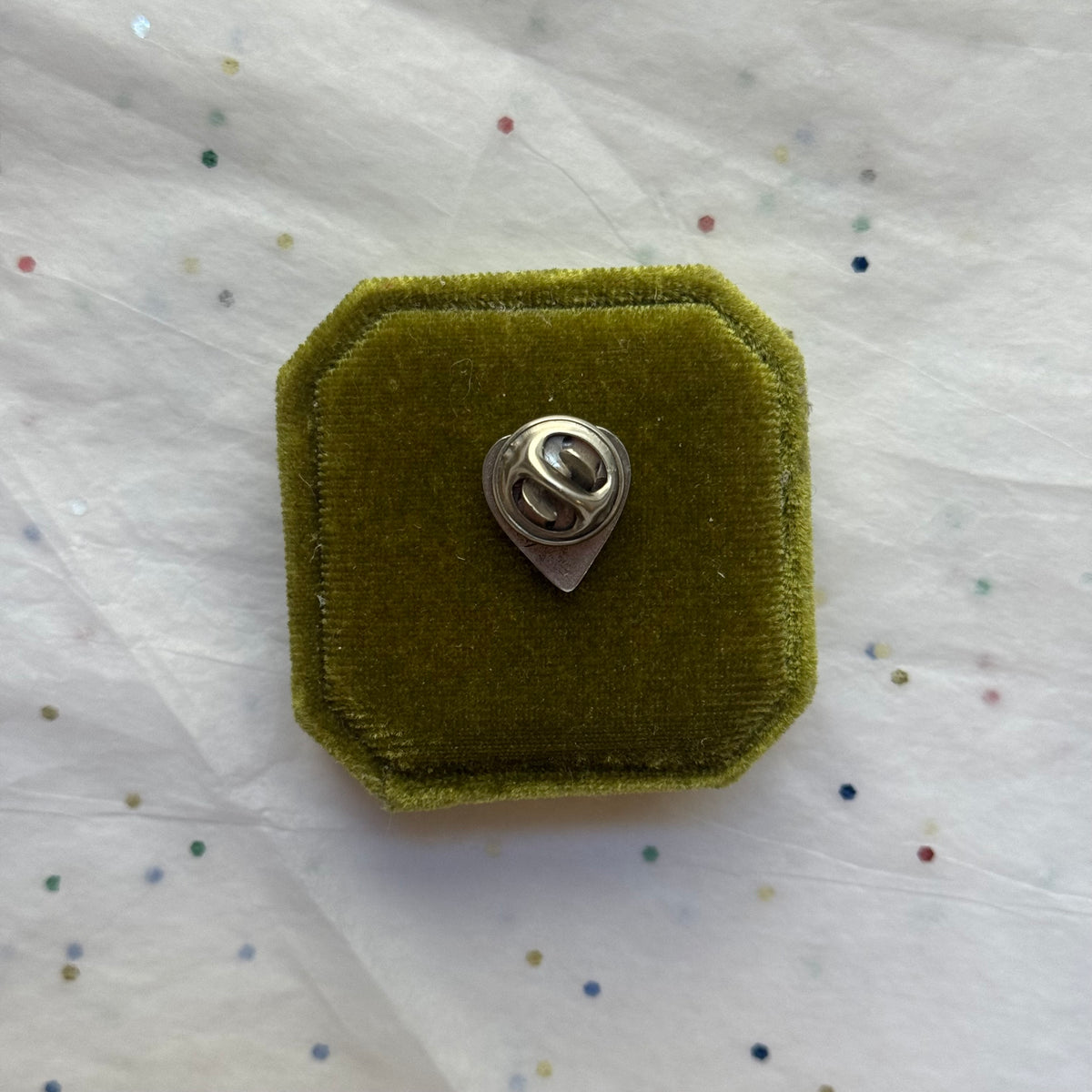 Vintage Silver Tone Heart Pin