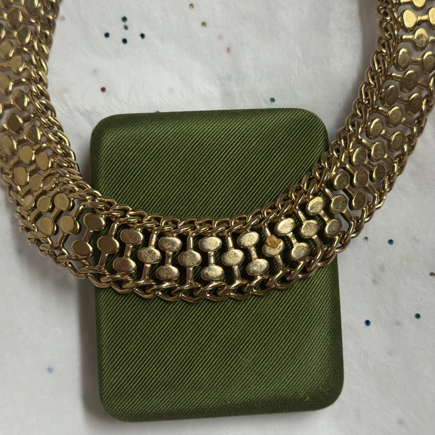 Vintage Monet Gold Tone Choker Necklace