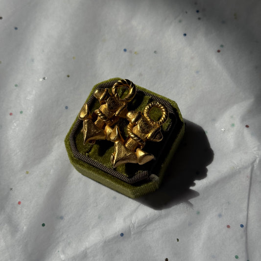 Vintage Nautical Gold Anchor Clip Earrings