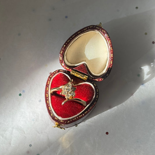 Vintage Park Lane Gold Rhinestone Ring