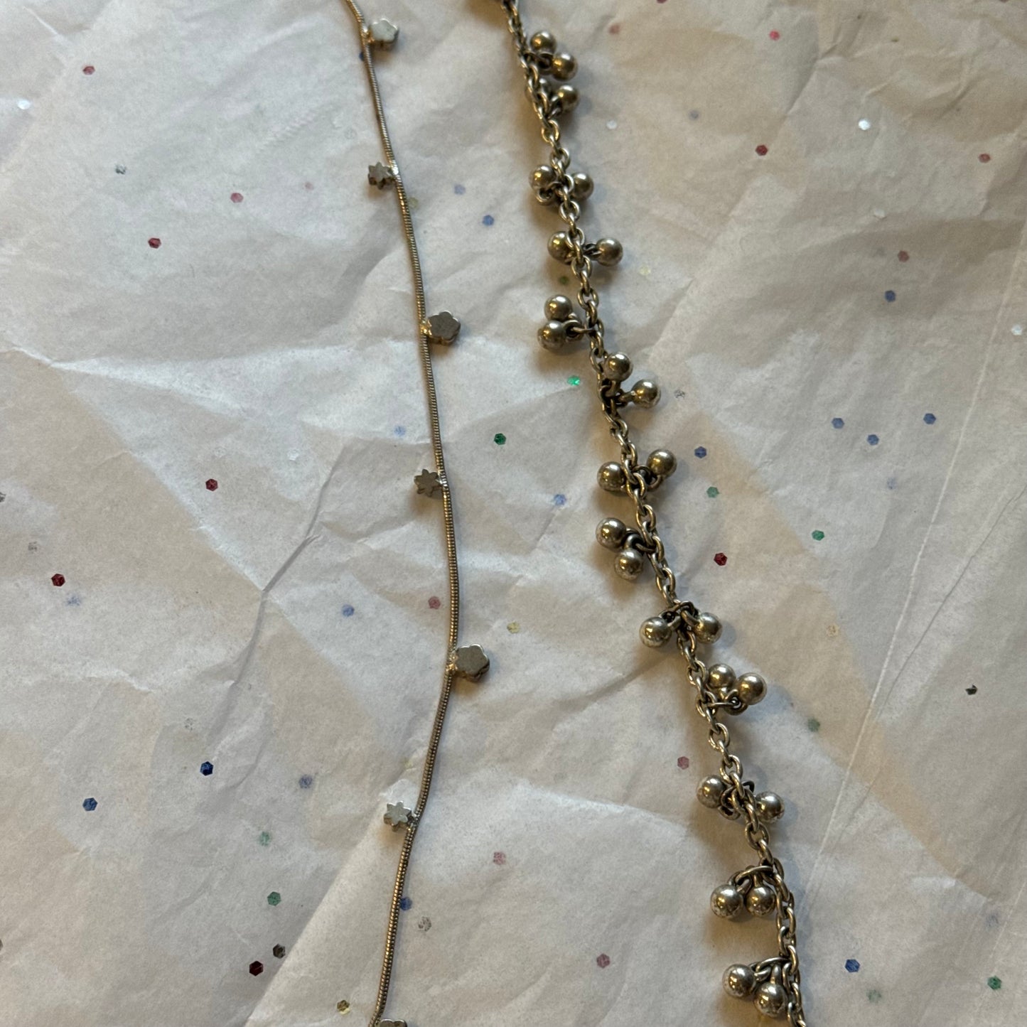 Vintage Silver Dangle Anklet Ankle Bracelet