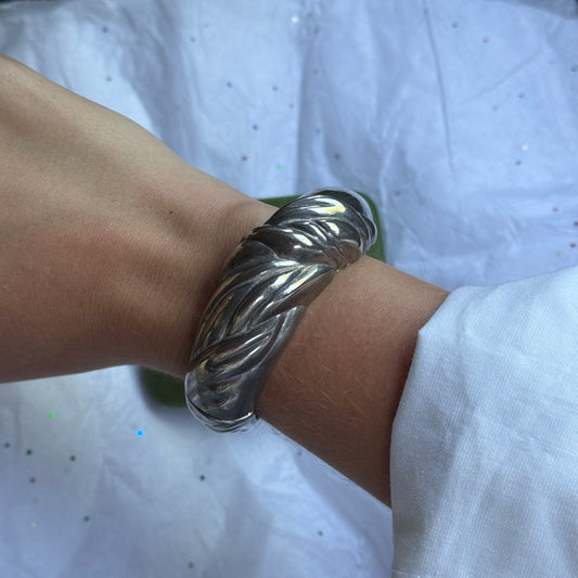 Vintage Chunky Silver Bracelet