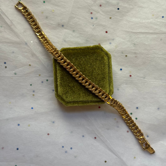 Vintage Monet Gold Chain Bracelet