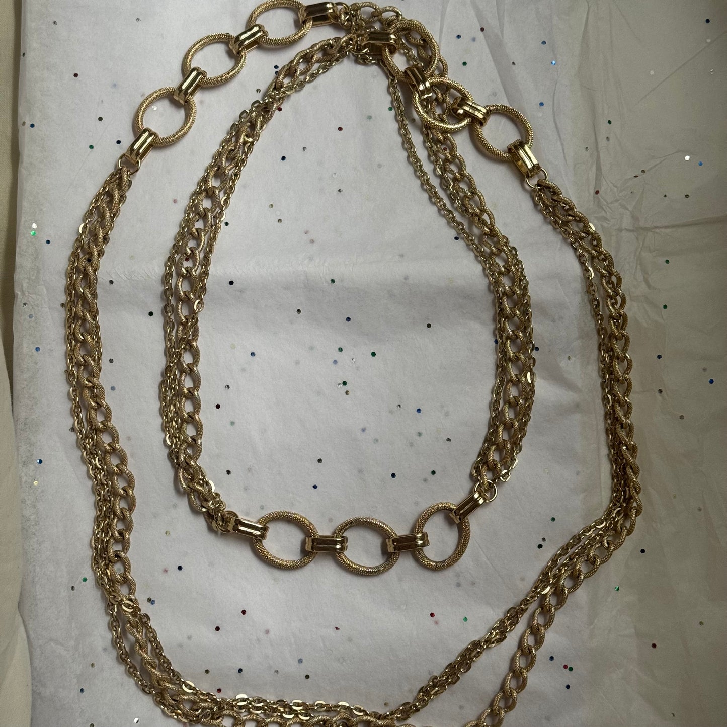 Vintage Long Gold Necklace