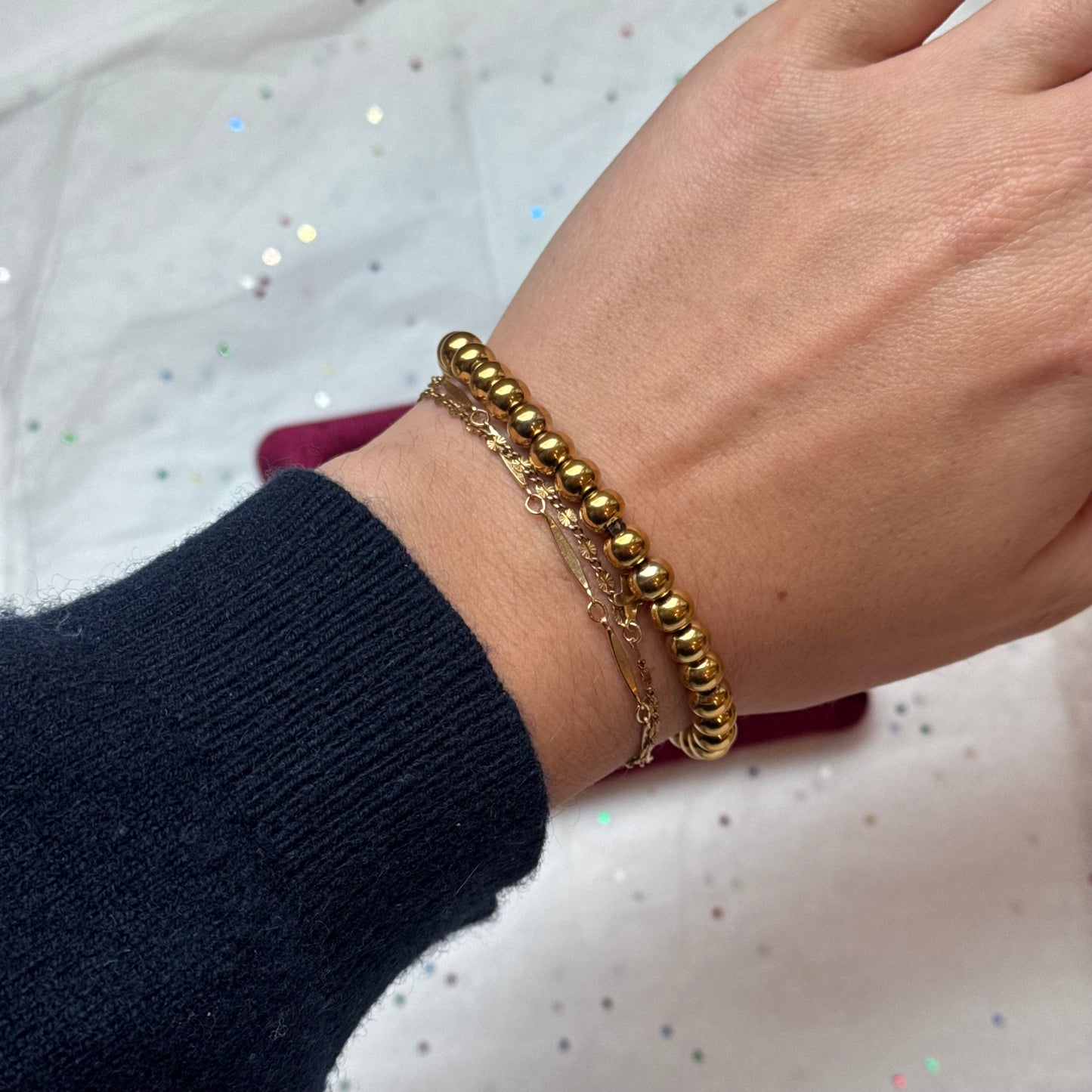 Gold Beaded Bracelet