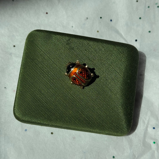 Vintage Lady Bug Enamel Brooch