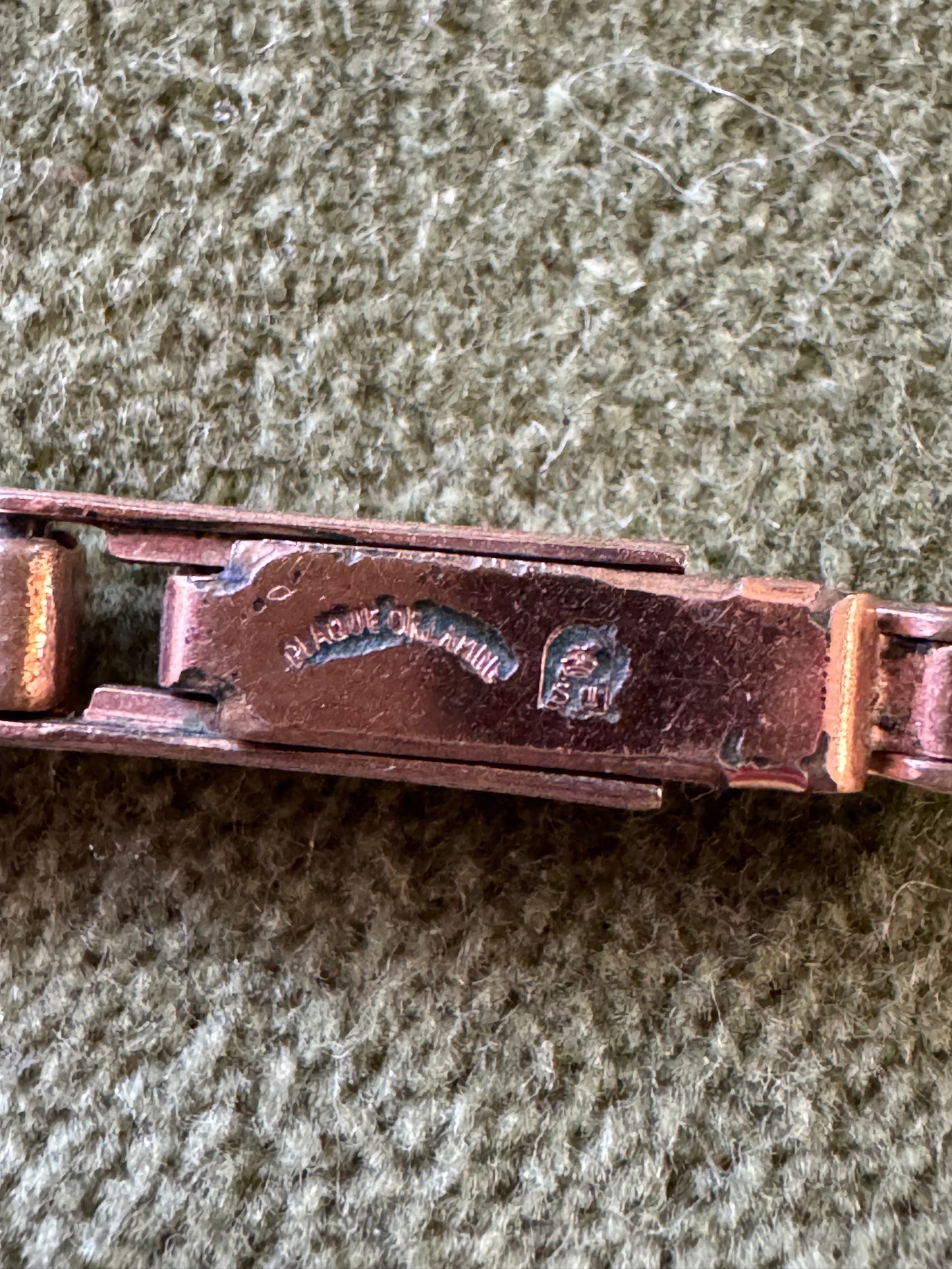 Vintage Gold Watch with Red Face - Sourced from Paris