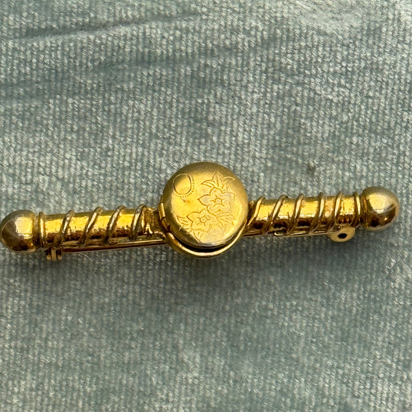 Vintage Gold Locket Brooch