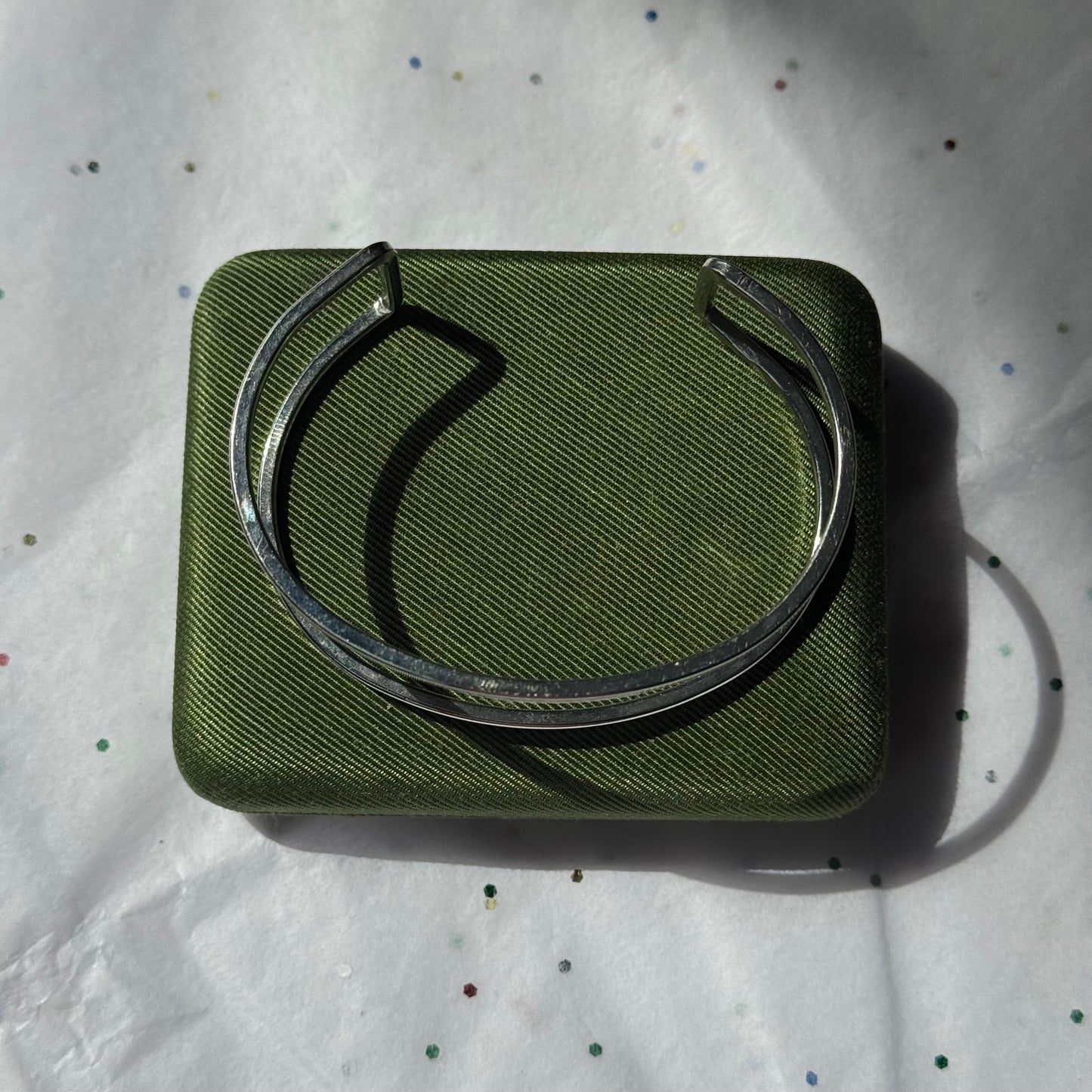 Vintage Layered Silver Cuff Bracelet