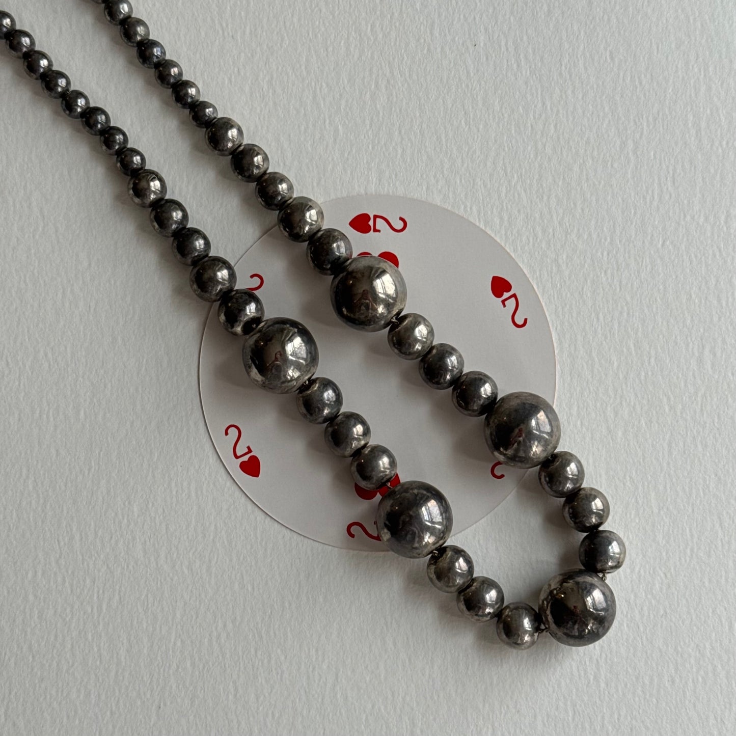 Vintage Silver Beaded Necklace