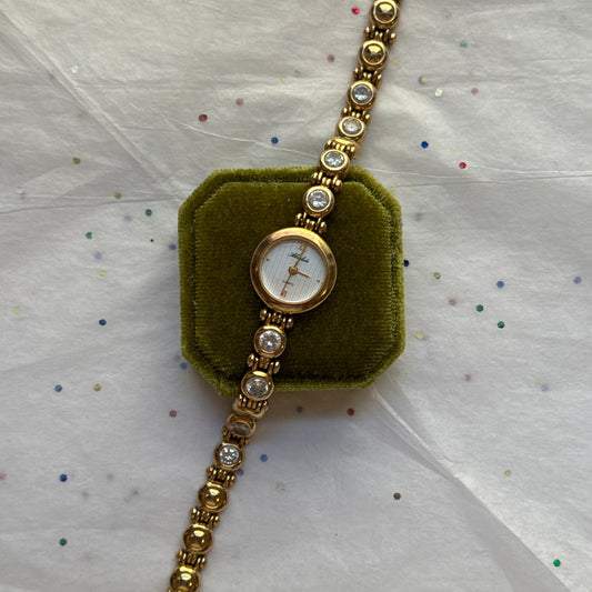 Vintage Gold Rhinestone Watch