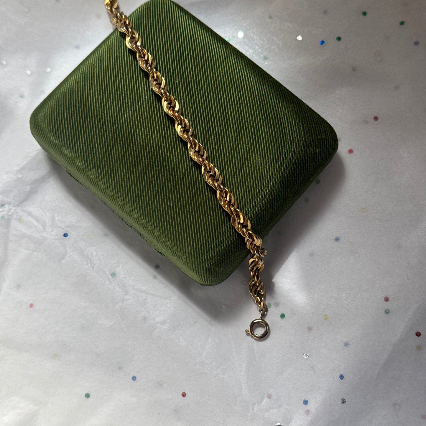 Vintage Gold Rope Chain Bracelet