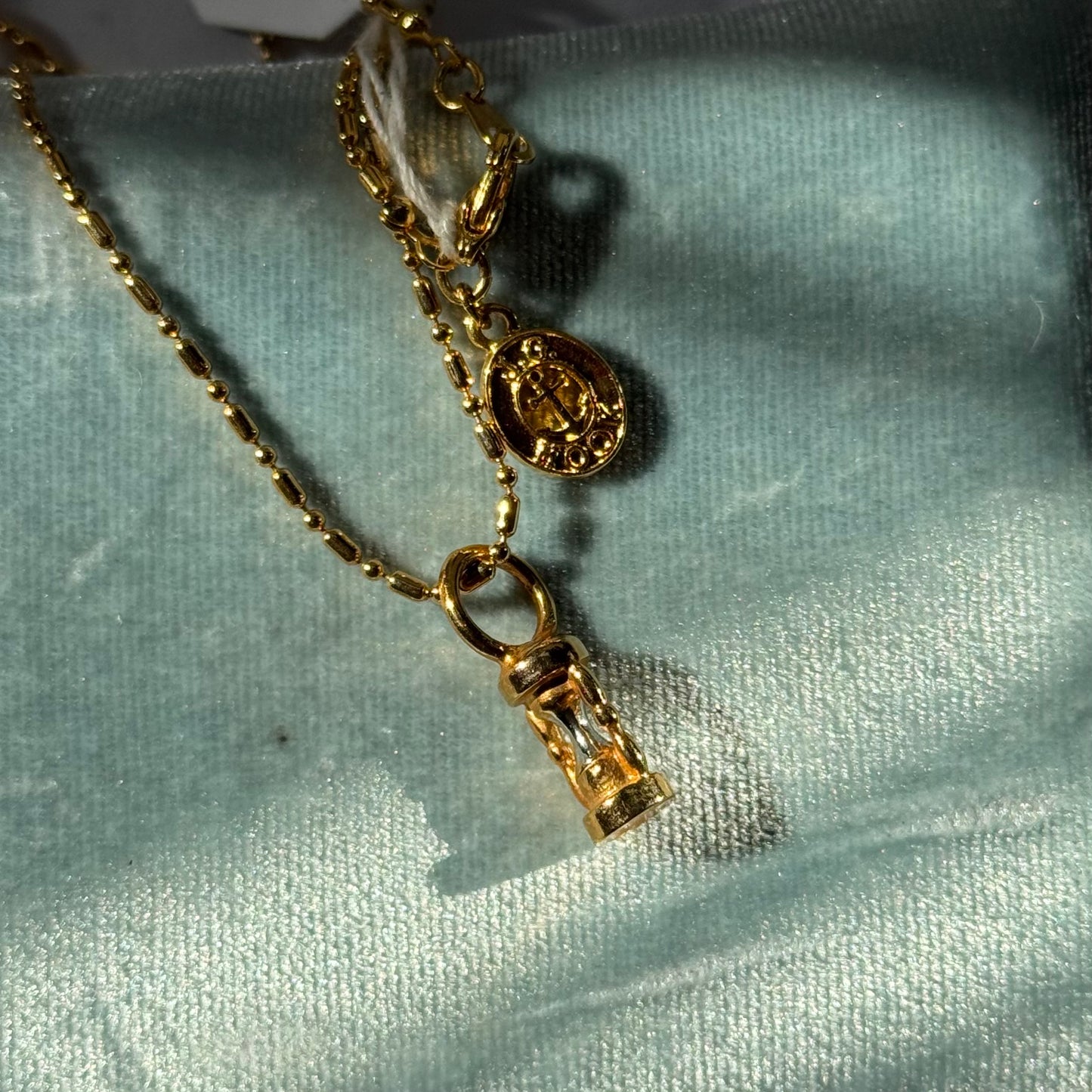 Vintage Gold Hourglass Necklace