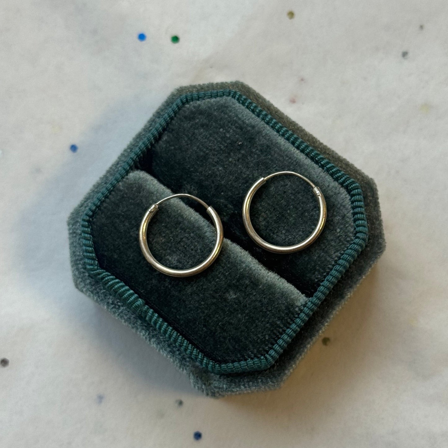 Vintage Small Sterling Silver Hoop Earrings