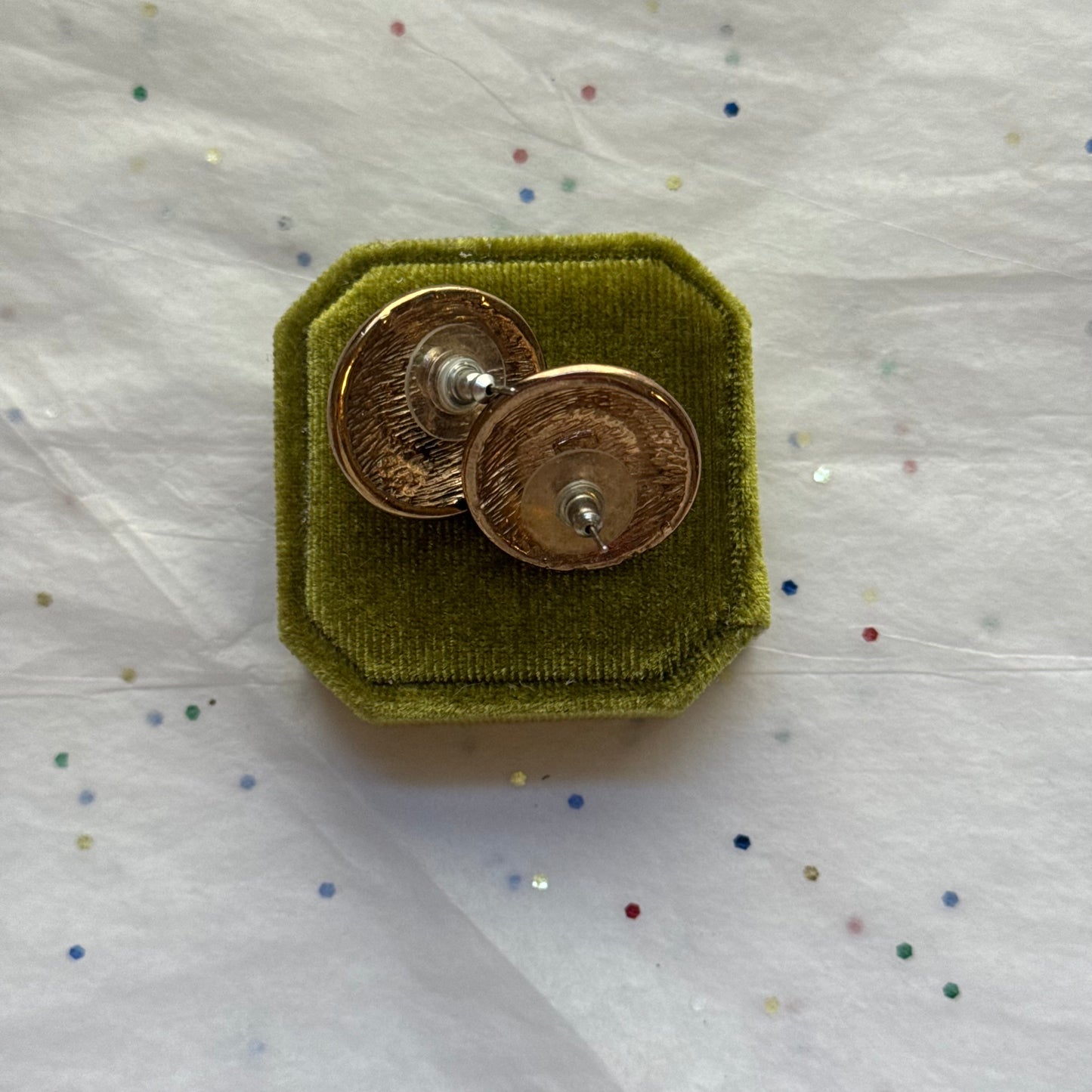 Vintage Gold Pearl & Rhinestone Earrings