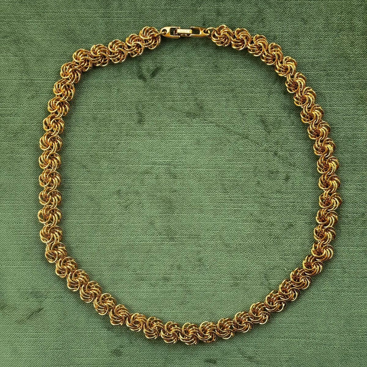 Vintage Napier Gold Spiral Chain Necklace