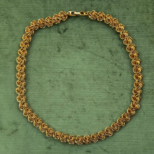 Vintage Napier Gold Spiral Chain Necklace