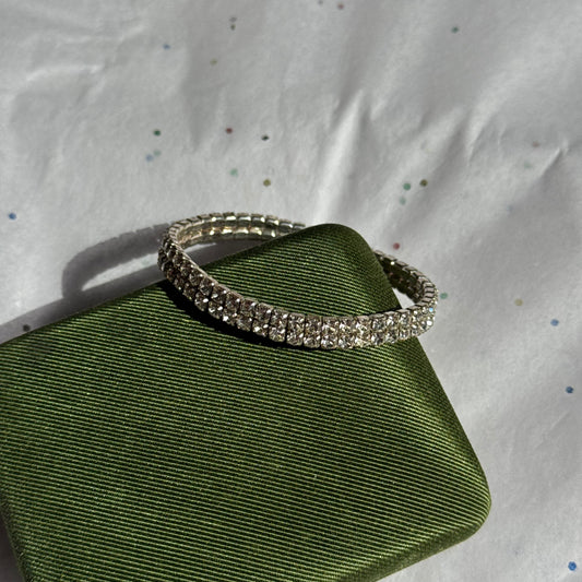 Vintage Rhinestone Stretch Bracelet