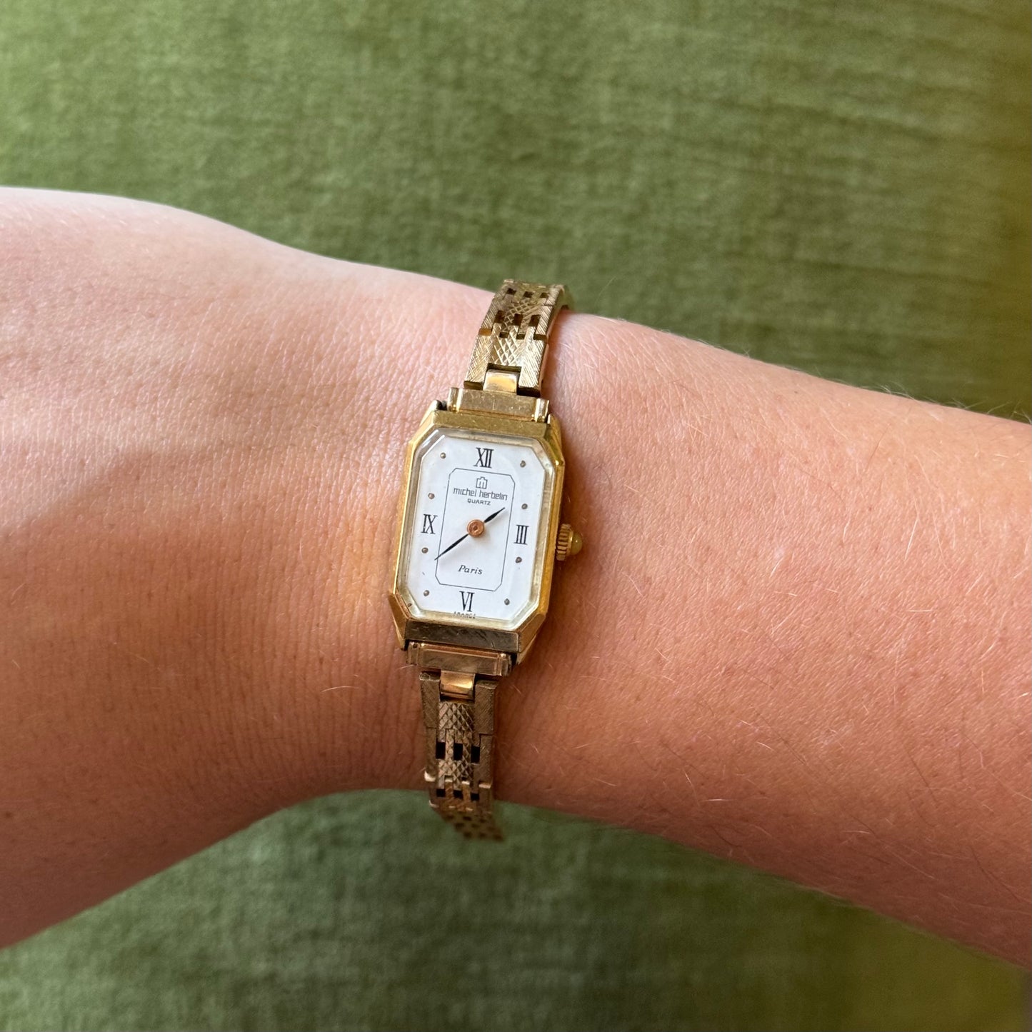Vintage Gold Square Face Watch - Sourced from Paris