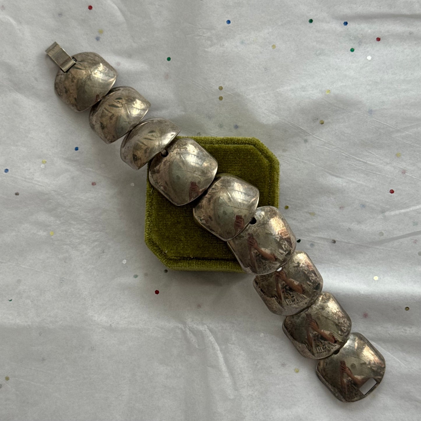 Vintage Chunky Silver Bracelet