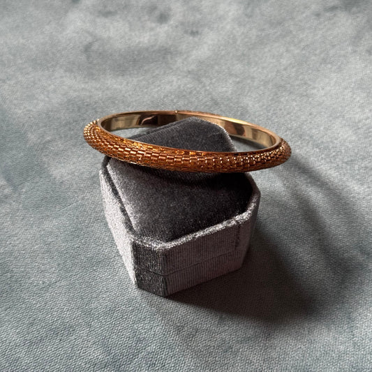 Vintage Gold Mesh Bangle Bracelet