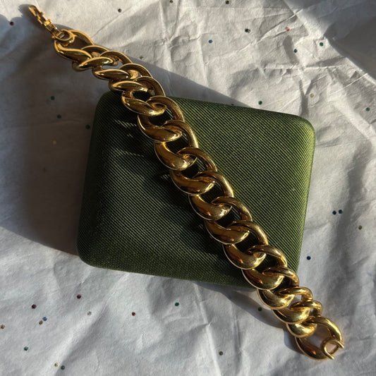 Vintage Monet Gold Chain Bracelet