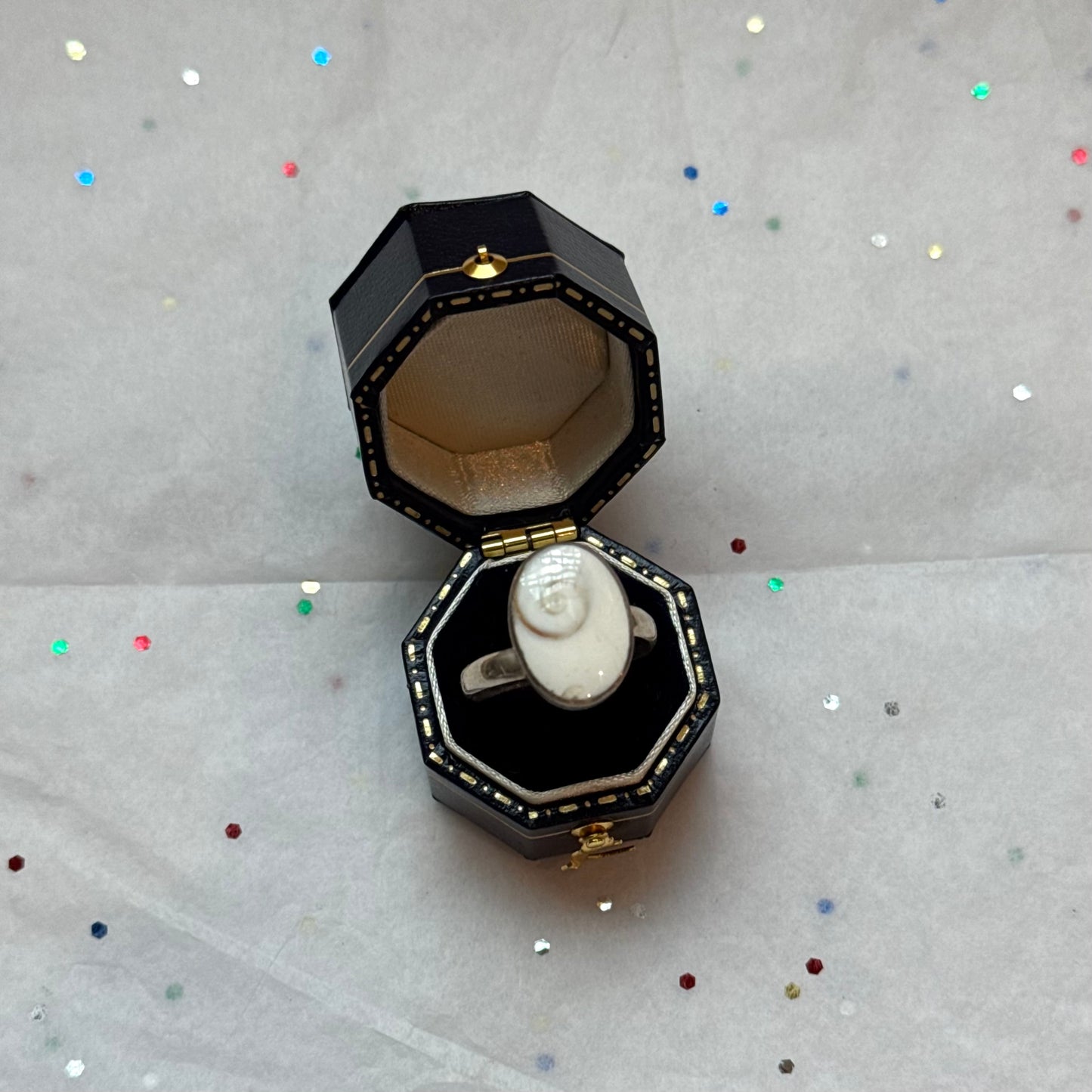 Sterling Silver Shell Ring - Sourced in Greece